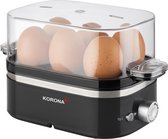 Korona 25306 Eierkoker voor 6st - met hardheidinstelling -  400 Watt - zwart