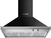 Smeg KD90HNE afzuigkap Muurmontage Zwart, Roestvrijstaal 815 m³/uur A+