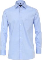 CASA MODA modern fit overhemd - mouwlengte 7 - lichtblauw - Strijkvriendelijk - Boordmaat: 44