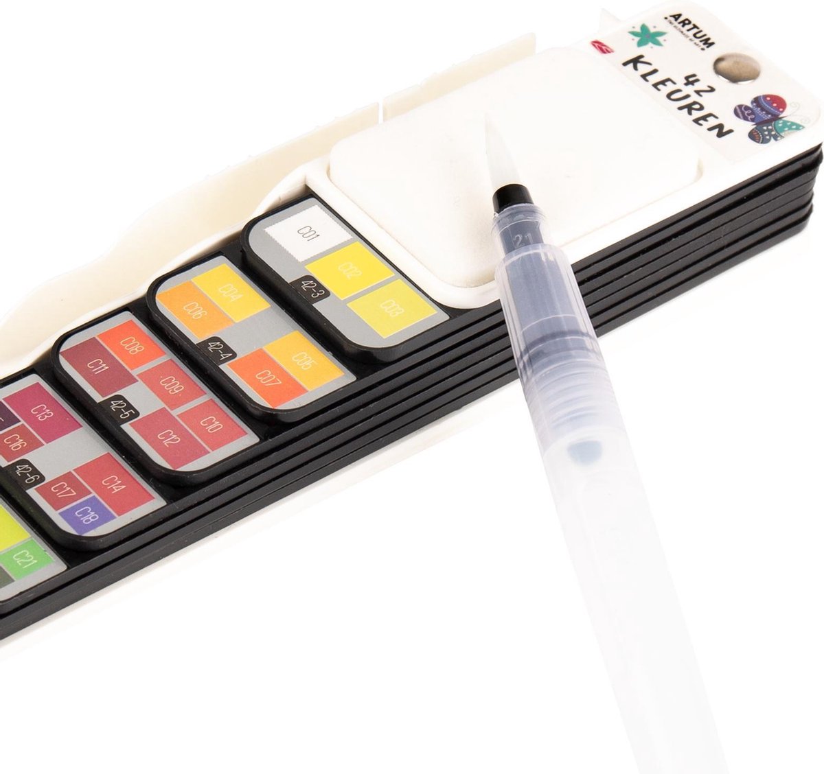 Aquarelverf Set – 42 Kleuren – Waterverf – Volwassenen – Aquarel penselen – Brush Pennen – Aquarel – Handlettering – Schilderen — afbeelding 3