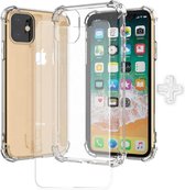 iphone 12 hoesje apple iphone 12 pro siliconen bumper transparant case – iphone 12 screenprotector glas bescherming geschikt voor magsafe