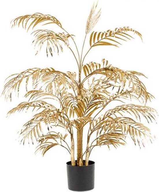 Grote hoge kunstplant - zijdeplant  Areca - goudpalm kunstpalm goud kleur 105cm hoog