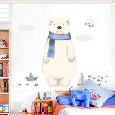 Muursticker | Ijsbeer | Wanddecoratie | Muurdecoratie | Slaapkamer | Kinderkamer | Babykamer | Jongen | Meisje | Decoratie Sticker |