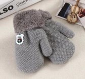 Nieuwe Collectie Winter Baby / Dreumes handschoenen met Koordjes Jongens/Meisjes 0-12 mnd Kleur: Grijs