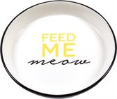 Duvo+ Eetkom stone feed me meow Zwart Ø13,8cm - 180ml