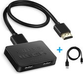 SAMTECH HDMI Splitter 4K – Switch 2 Poorts – 1 in en 2 out – Zwart