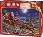 KING Santa's Sleight - Kerstpuzzel 1000 stukjes + gepersonaliseerde cadeautas cadeau