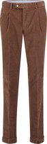 The English Hatter Herfst/Winter 2021 Corduroy Pantalon Smalle Rib Mannen Bruin Katoen Maat: 27