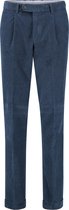 The English Hatter Herfst/Winter 2021 Corduroy Pantalon Smalle Rib Mannen Blauw Katoen Maat: 26
