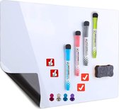 Magnetisch whiteboard - Koelkast Whiteboard - A3 formaat - Weekplanner - Planbord inclusief 4 markers, 4 stickers, 4 pins en 1 wisser