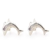 Zilveren oorknopjes dolfijntje 10mm