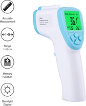 Bol.com SINJI Infrarood Thermometer - CE gecertificeerd - Meet lichaamstemperatuur contactloos - Voorhoofd - Hygiënisch - LCD Di... aanbieding