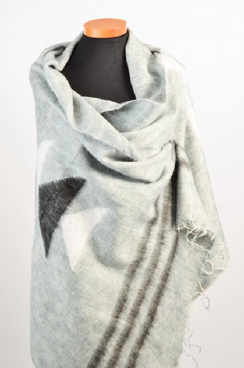 Nepal Aztec sjaal/omslagdoek Light Gray