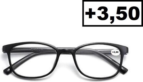 Cosy @ Home Leesbril Zwart +3.50 - Dames - Heren - Leesbrillen - Trendy - Lees bril - Leesbril met sterkte - Makkelijk - Voordeel - Met sterkte +3.50
