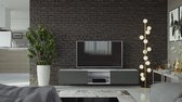 VIGO II Zwevend TV Meubel inclusief LED - TV Meubel Wit / Grafiet - TV Kast Meubel - Modern Design - 30x180x40 cm