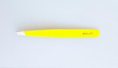 MEDLUXY - Epileer Pincet - Slanted - Sunshine Yellow - Schuine tip - 9.5 cm [tweezer]