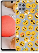 Backcover Soft Siliconen Hoesje Geschikt voor Samsung Galaxy A42 Telefoon Hoesje Super als Cadeautjes voor Meisjes Emoji