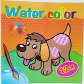 WATER KLEURBOEK - 12 KLEURPLATEN OM IN TE KLEUREN MET WATER