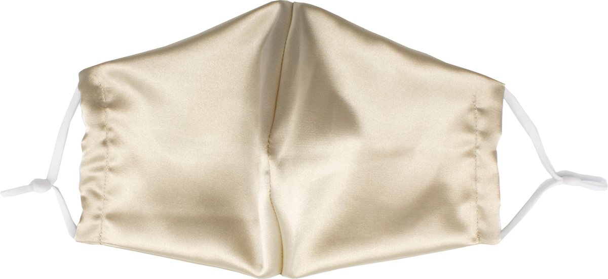 Beauty Pillow® Satijnen Mondmasker - Wasbaar - Champagne