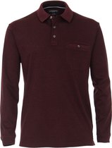Casa Moda - Polo LS Bordeaux Rood - Regular-fit - Heren Poloshirt Maat M