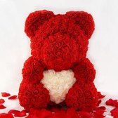 XL Rose bear in luxe geschenkverpakking - Rosebear - Vaderdag - MOEDERDAG - Rozenbeer - Roosbeer - Teddybear Rozen - Roos - Liefde - Bloemen - rood 40 cm