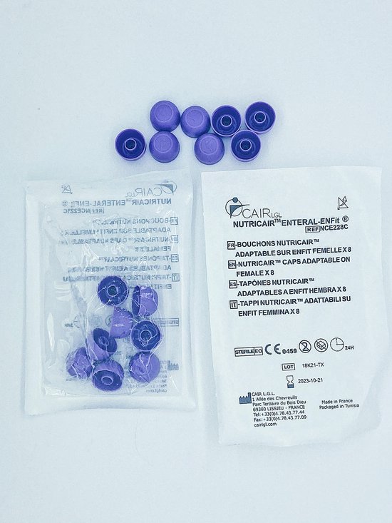 Nutricair Afslutidop ENFIT Voedingsspuit gemaakt van polypropyleen - Per 8 Verpakt ( 48 stuks ) van Nutricair — afbeelding 2