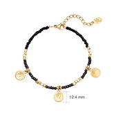 BRACELET BEADS AND COINS - BLACK - ESPECIALLY BY DAAN - YEHWANG