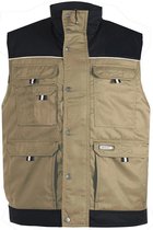 Dassy Hulst Tweekleurige bodywarmer 350051 - Beige/Zwart - 2XL