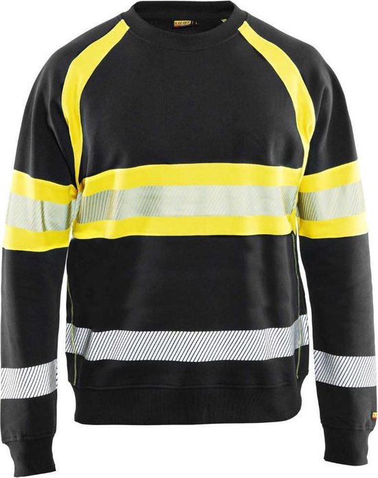 Blåkläder 3359-1158 Sweat haute visibilité classe 1 Noir / Jaune taille S