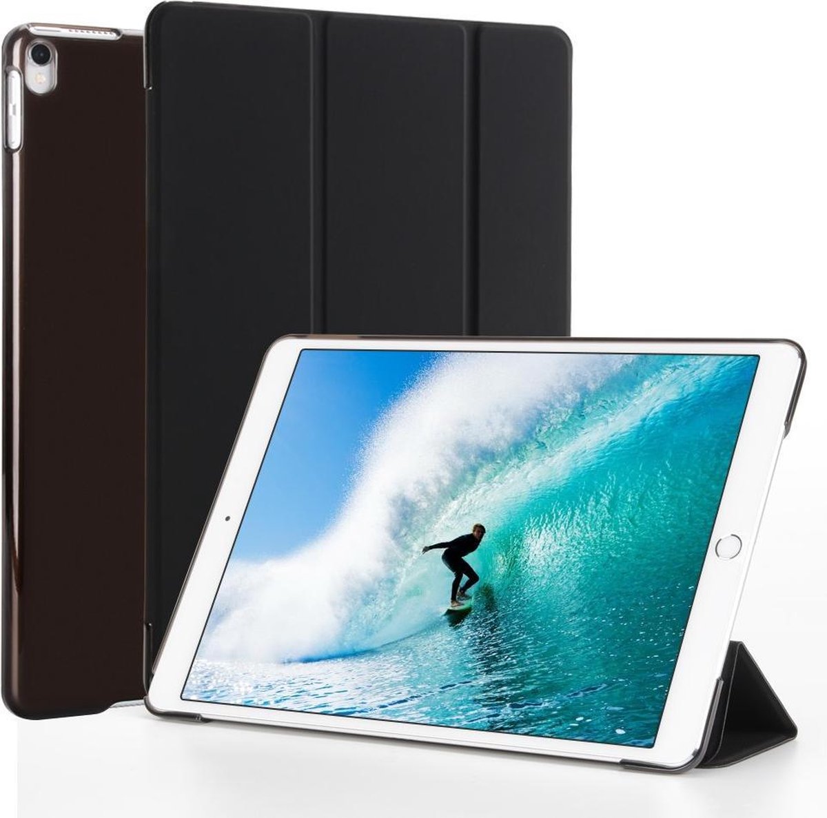 Tri-fold smart case hoes voor iPad Pro 10.5 & iPad Air (2019) - zwart
