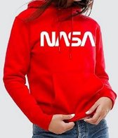 Hoodie sweater | Official NASA Worm logo | Red | Smal