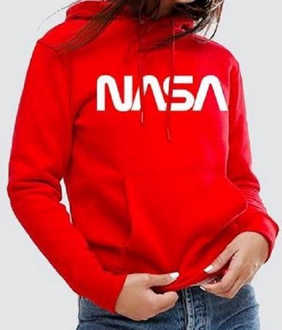 Hoodie sweater | Official NASA Worm logo | Red | Smal | bol.com