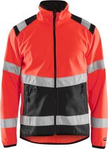 Blåkläder 4877-2516 Softshell jack High Vis Fluor Rood/Zwart maat XXXL