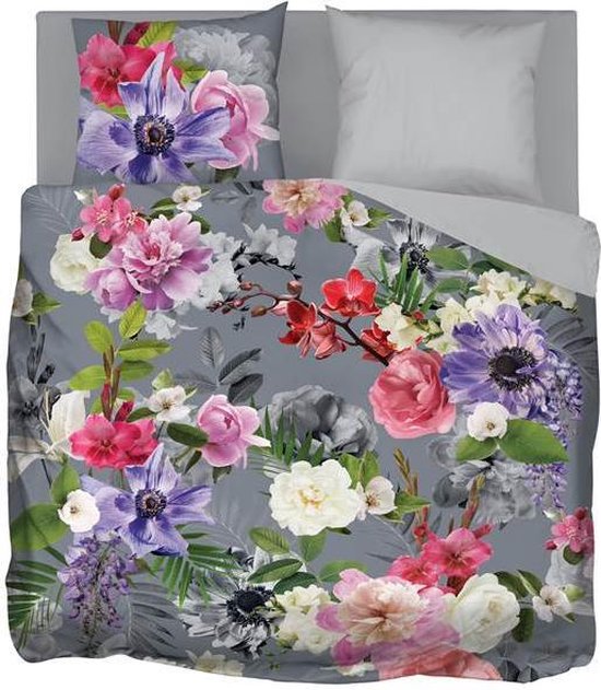 Snoozing Bloom - Flanel - Dekbedovertrek - Lits-jumeaux - 240x200/220 cm - Multi kleur