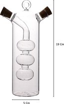 YILTEX – Olie en Azijnstel - Oliefles – Azijnfles – Olie Diffuser - 2 in 1 – Glas