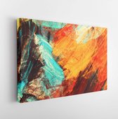 Bright artistic splashes. Abstract painting color texture. Modern futuristic pattern. Multicolor dynamic background. Fractal artwork for creative graphic design - Modern Art Canvas
