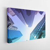 Onlinecanvas - Schilderij - San Francisco Skyscrapers Low Angle View Art Horizontal Horizontal - Multicolor - 60 X 80 Cm
