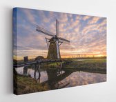 The Meerburgermolen during a wintery sunrise  - Modern Art Canvas - Horizontal - 579790027 - 80*60 Horizontal