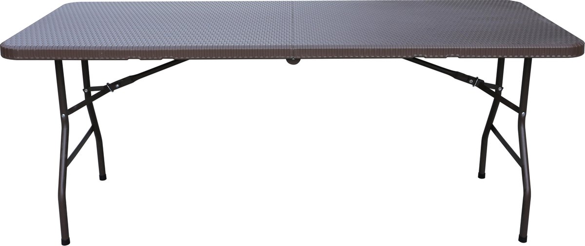 Rijoka Inklapbare Picknicktafel Rattan Design | 75 x 180cm | Bruin