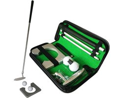 Golfset draagbaar set met golfputter/golfstok twee golfballen - golfhol-opbergcase-golftraining*golfaccessoires-indoor Putter set