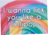 Postcard - Wenskaart - Kaart - Valentijn kaart - Liefde - Lolly - Lollipop - LGBT+