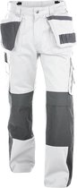Dassy Seattle Tweekleurige holsterzakkenbroek met kniezakken 200428 (245 g/m2) - binnenbeenlengte Standaard (81-86 cm) - Wit/Cementgrijs - 67