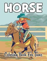 Horse Coloring Book for Teens