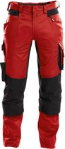 DASSY Dynax D-Flex Werkbroek Stretch Rood/Zwart