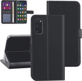 Samsung Galaxy S20 Zwart bookcase hoesje - Walletcase S20 kunstleer zwart - Hoesje S20