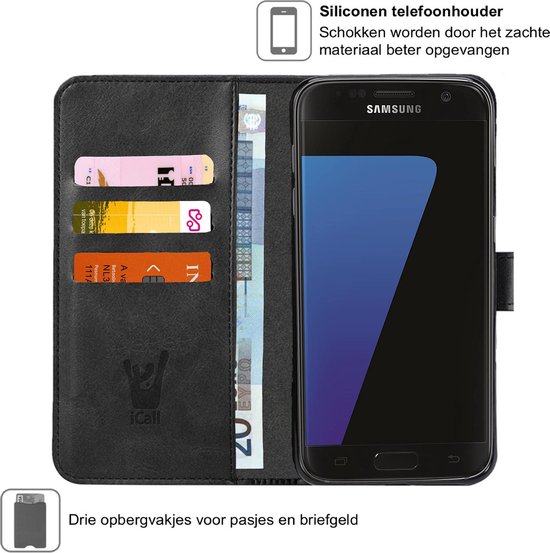 violist Schepsel mode Samsung Galaxy S7 Edge Hoesje - Book Case Leer Wallet Cover Portemonnee  Pasjeshouder... | bol.com