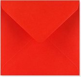 Rode vierkante enveloppen 14 x 14 cm 100 stuks