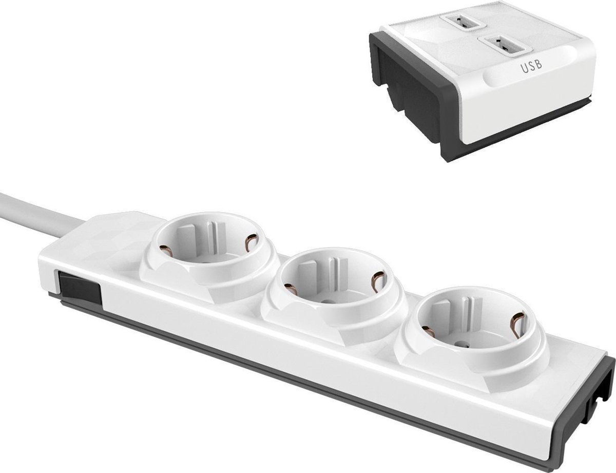 Ingenieurs Patois regen DesignNest PowerStrip met module USB laders - modulaire stekkerdoos - USB  lader - 1... | bol.com