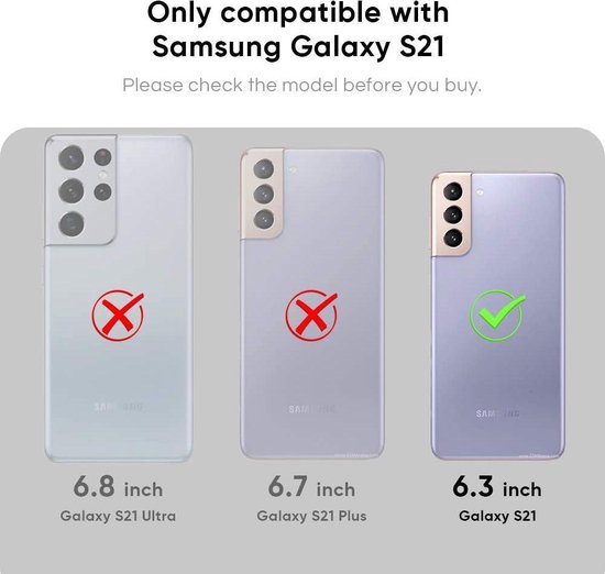 Protecteur d'écran Samsung Galaxy S21 Glas Trempé - Tempered Glass - Protection Complète - 2 Pièces