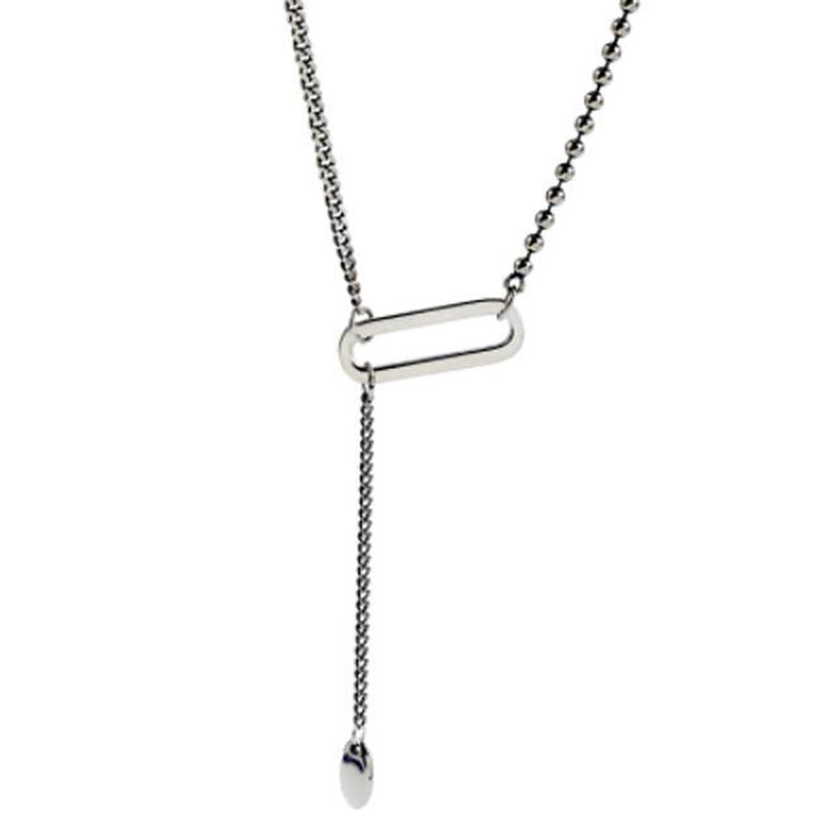 Ketting met Geometrische Hanger - 925 Sterling Zilver - Dames - Lieve Jewels